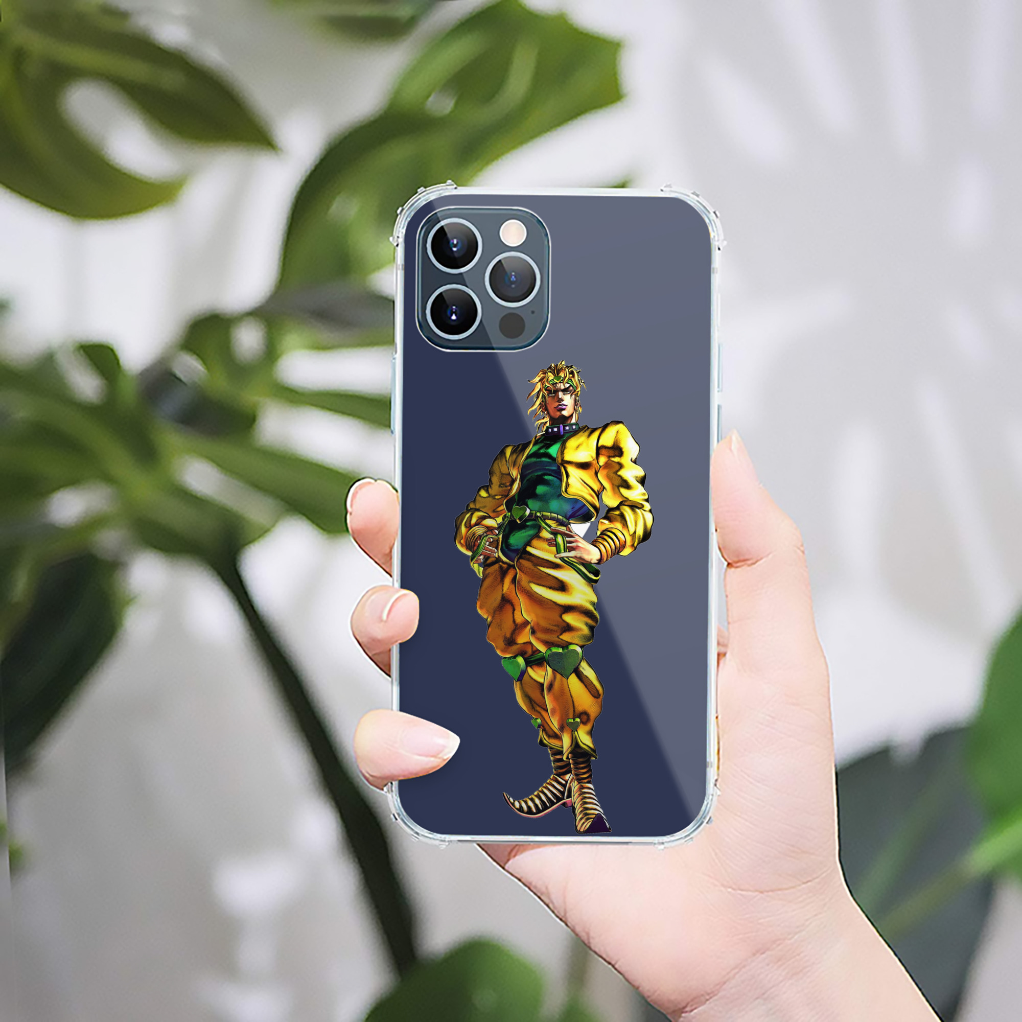 （画像用） ジョジョの奇妙な冒険 ディオ?ブランドー JoJo's Bizarre Adventure Dio Brando 【iPhone 12シリーズ対応】透明スマホケース（クリアソフトケース）